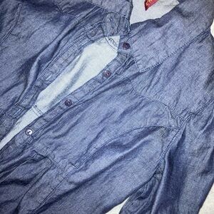 Denim Button-Up Shirt